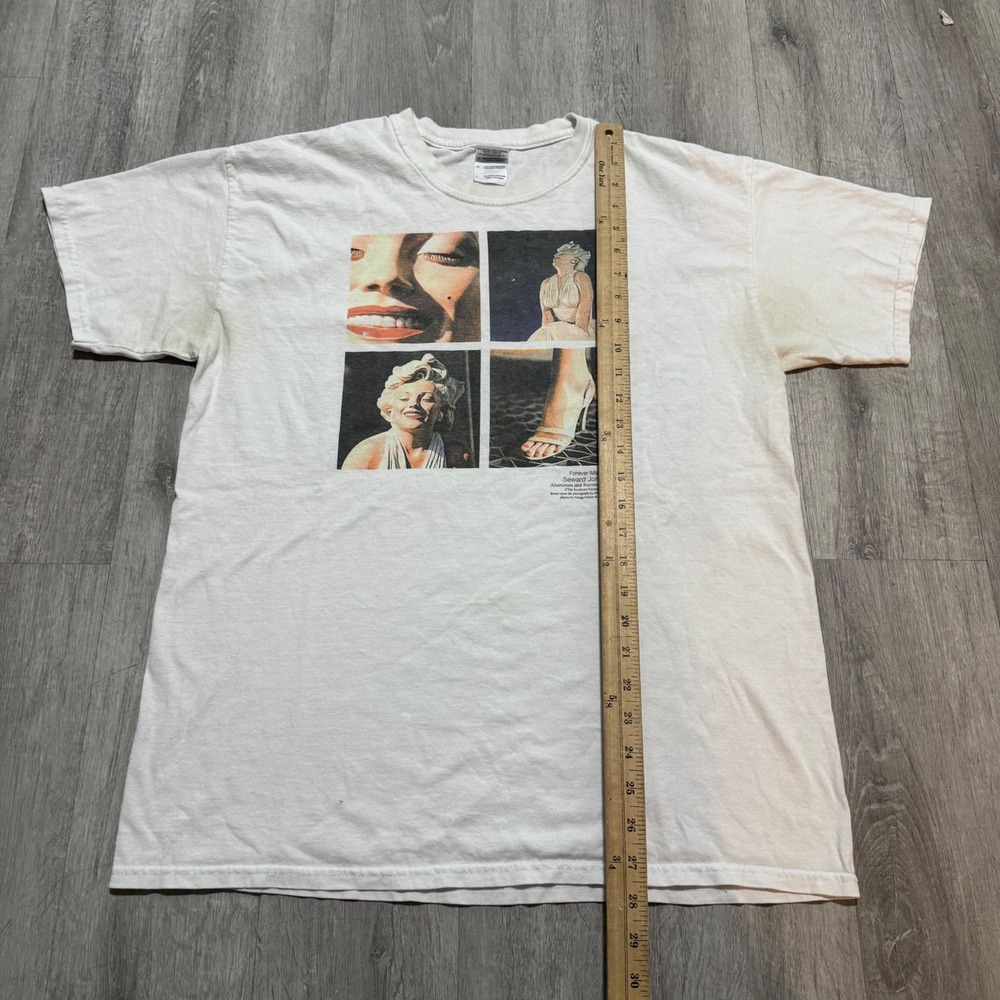 Vintage Marilyn Monroe Graphic T-Shirt White Large Art picture photos - Picture 5 of 7